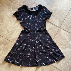 Floral and spiders Black and Purple junior’s dress.